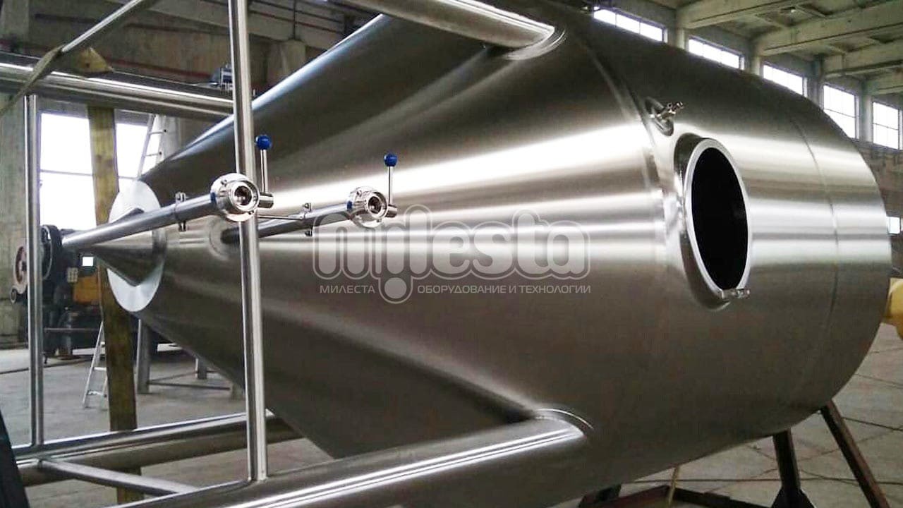 Cylindrically-conical fermentation tanks